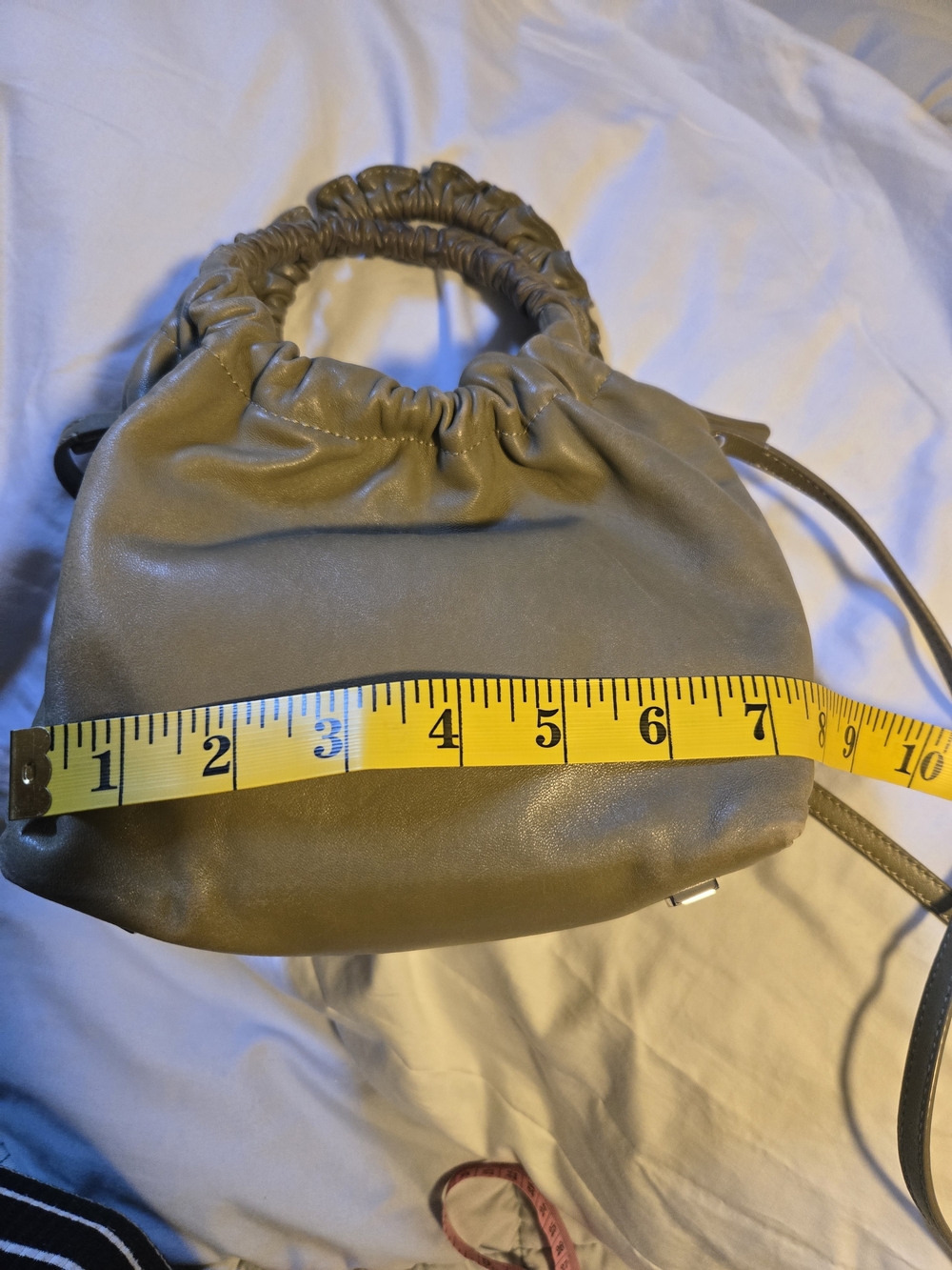 The ROW Ruched Handle Bag in Sage - Picture 14 of 15